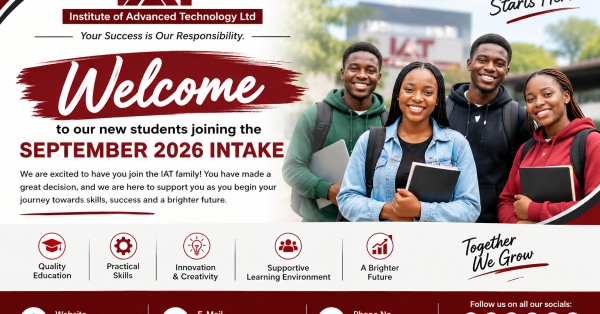 TVET CDACC Studnets-Welcome Note-Sep 2026 Intake