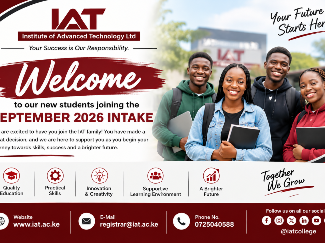 TVET CDACC Studnets-Welcome Note-Sep 2026 Intake